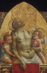 Christ mort soutenu par deux anges